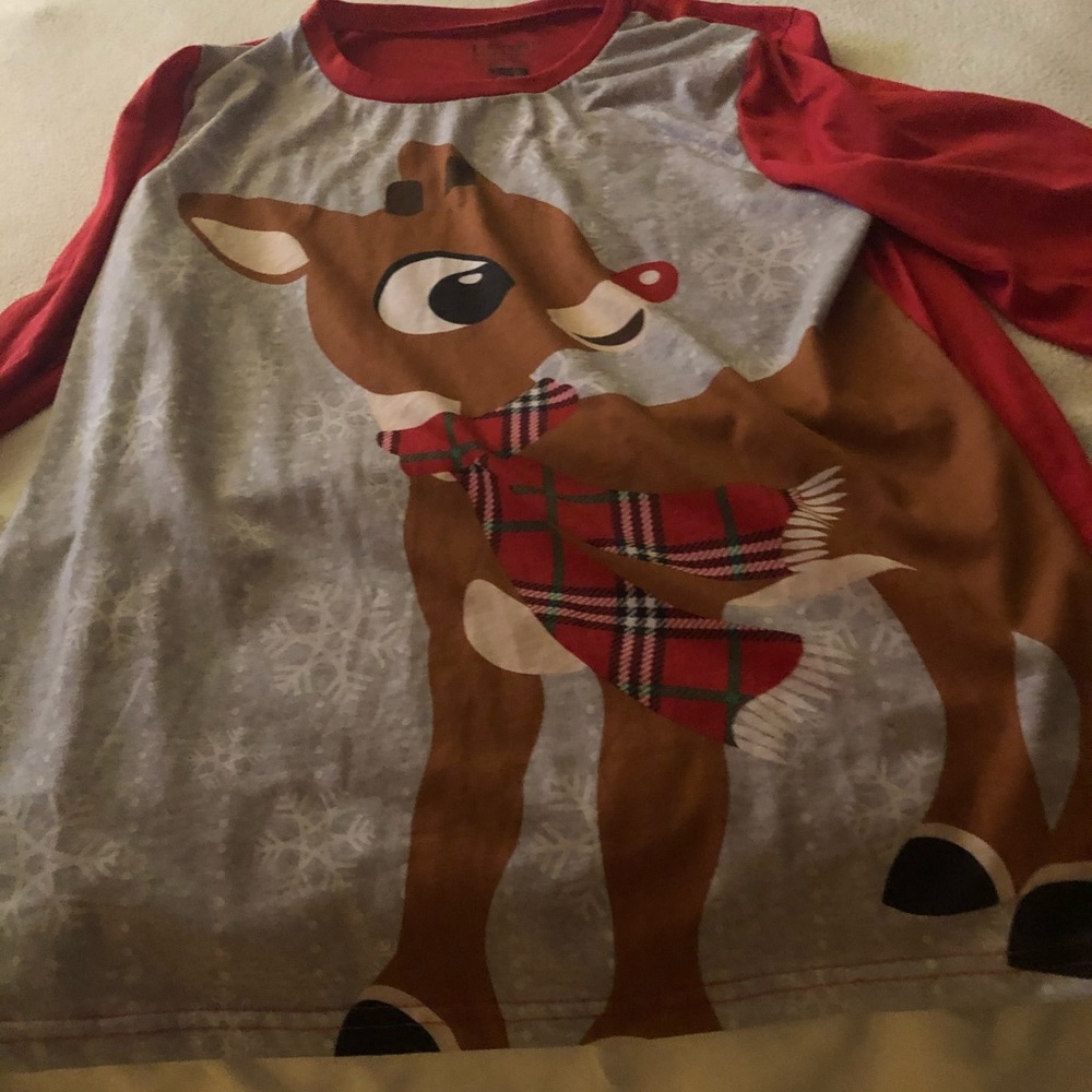 Rudolph Christmas pajama top